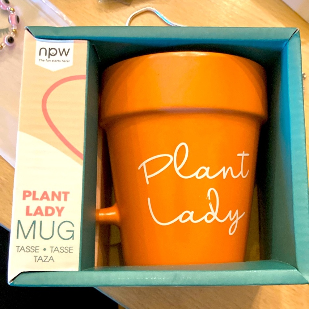Mug “Plant Lady” Terra Cotta Orange - NIB